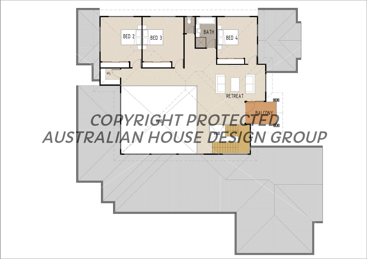 Traditional Australian House Design plan T5014-A by Australian House Design Group, showing detailed architectural layout and exterior views.