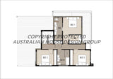 Modern Australian House Design M3002-A first floor plan showing detailed layout and architectural features.