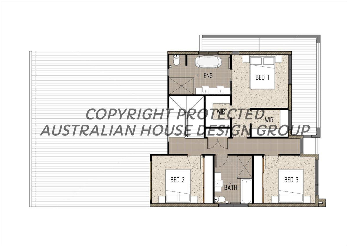 Modern Australian House Design M3002-B exterior showing clean lines and contemporary architecture with large windows