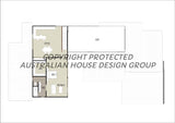 Modern Australian House Design M4010-A floor plan with detailed layout and architectural features.
