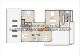 Modern Australian House Design M4012 by Australian House Design Group, front view showing architectural details and contemporary style.