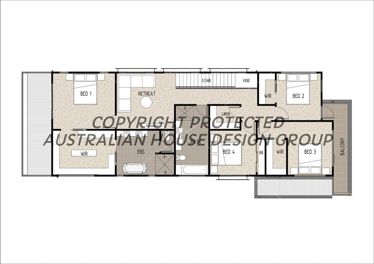 Modern Australian House Design M4014-B exterior with clean lines and contemporary architectural features.