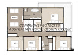 Australian House Design Group M4016-B modern house plans, detailed blueprint showing layout and architectural features.