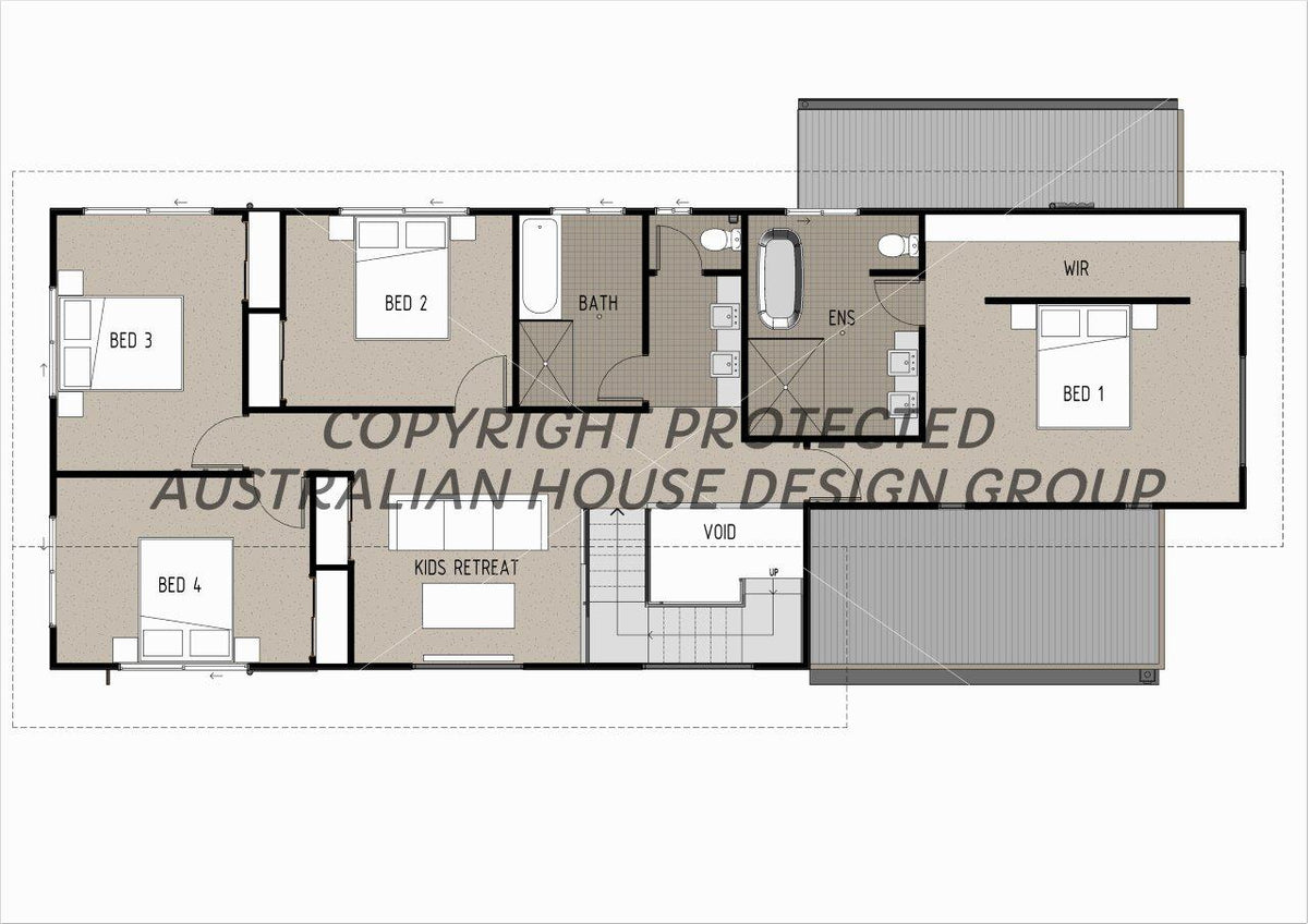 Modern Australian House Design M4017-B by Australian House Design Group, showcasing contemporary architectural exterior.