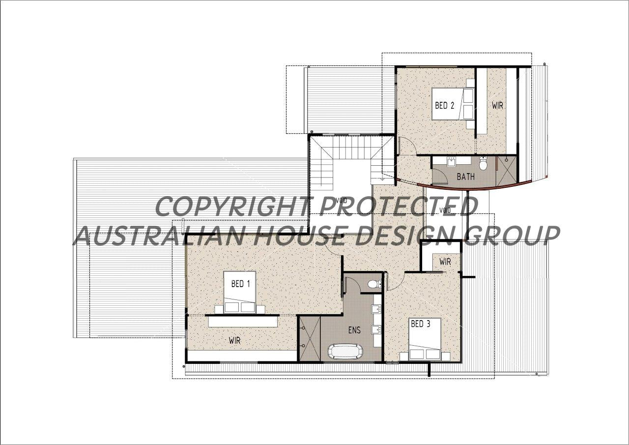Modern Australian House Design M4024 by Australian House Design Group, showing exterior view with contemporary architectural features.