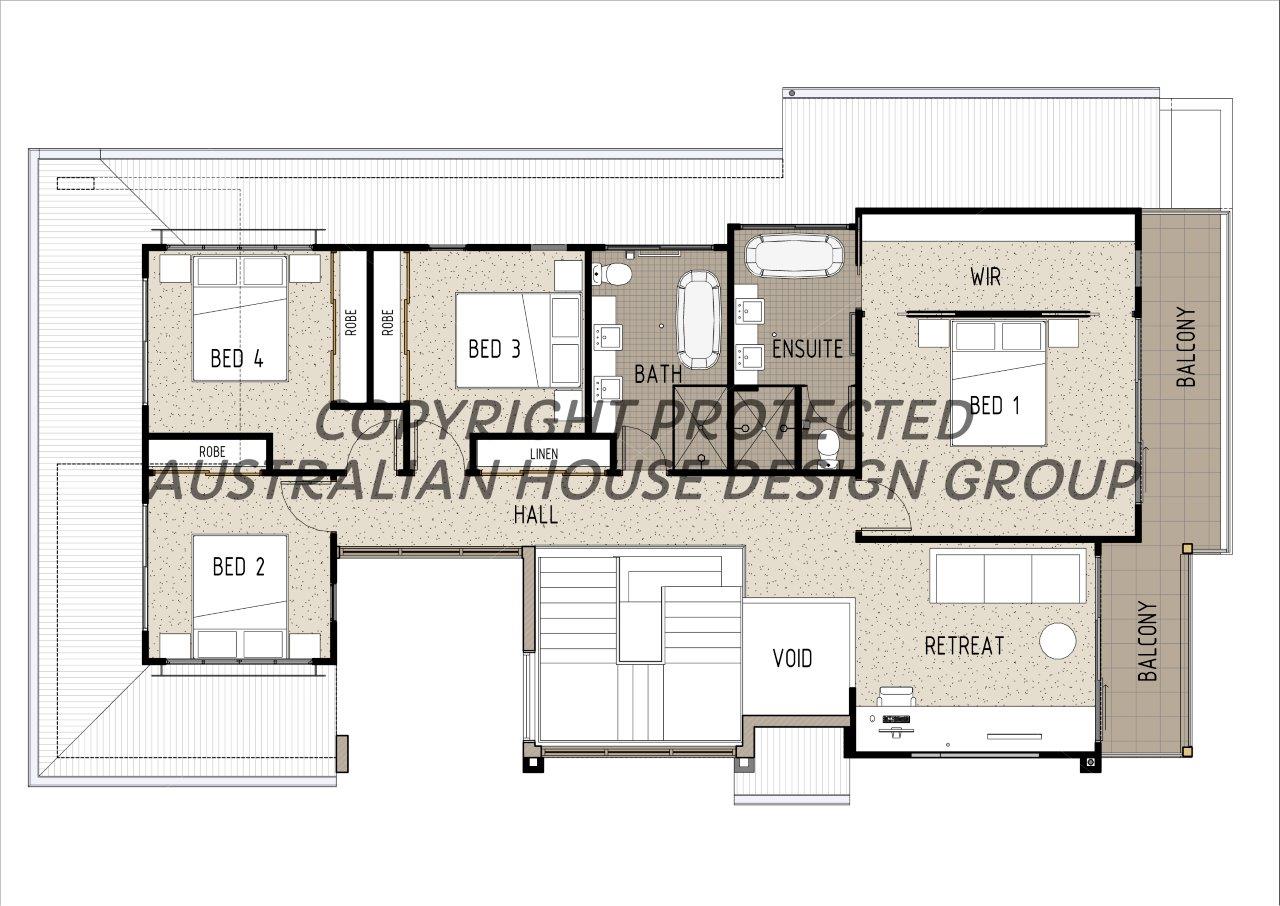 Modern Australian House Design M4026 by Australian House Design Group, showcasing a stylish facade with contemporary architectural features.