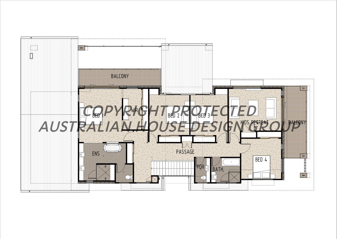 Modern Australian House Design M5013 by Australian House Design Group, showing architectural details and exterior view.