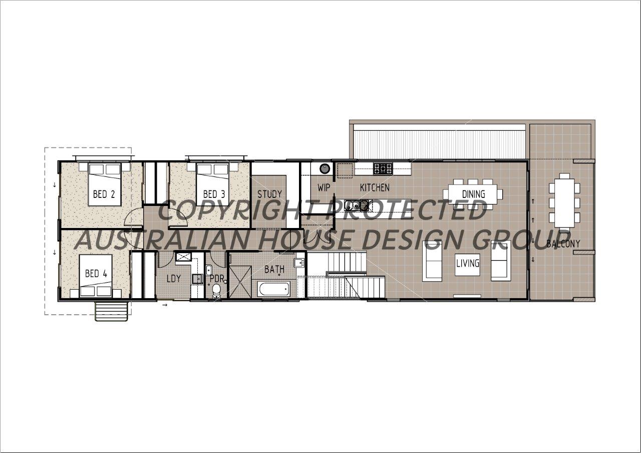 Modern Australian House Design M5017 exterior view showing contemporary architecture and clean lines of the Australian House Design Group model.
