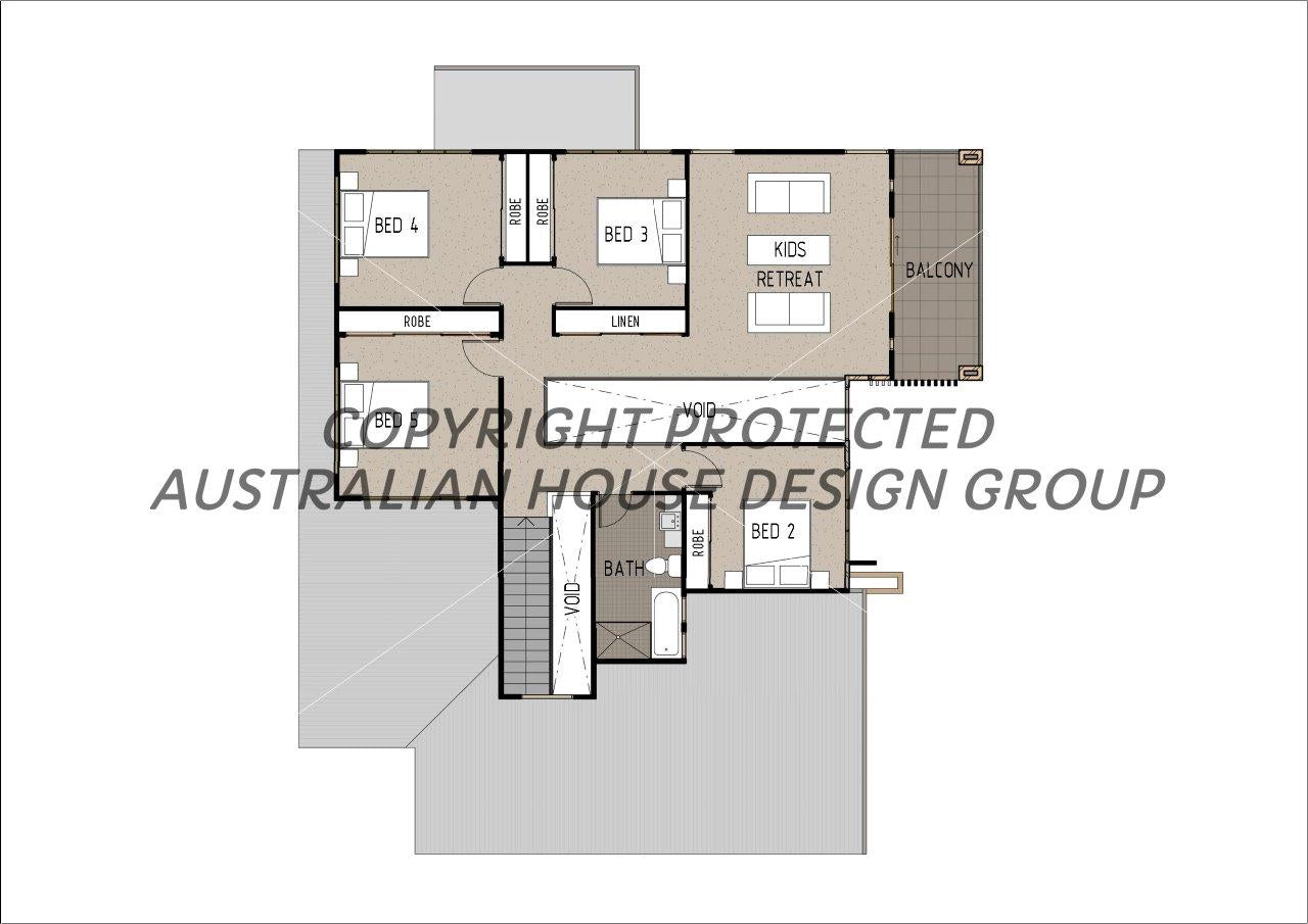 Modern Australian House Design M5019 by Australian House Design Group, showcasing contemporary architectural features and exterior details.