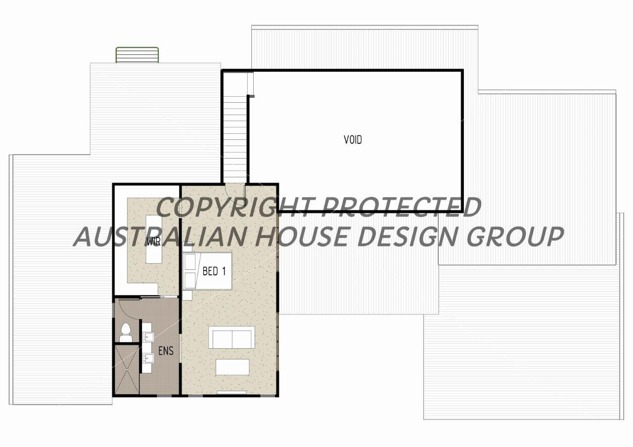 Modern Australian House Design M5021 floor plan illustration showing first-floor layout with detailed room arrangements.