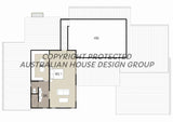 Modern Australian House Design M5021 floor plan illustration showing first-floor layout with detailed room arrangements.