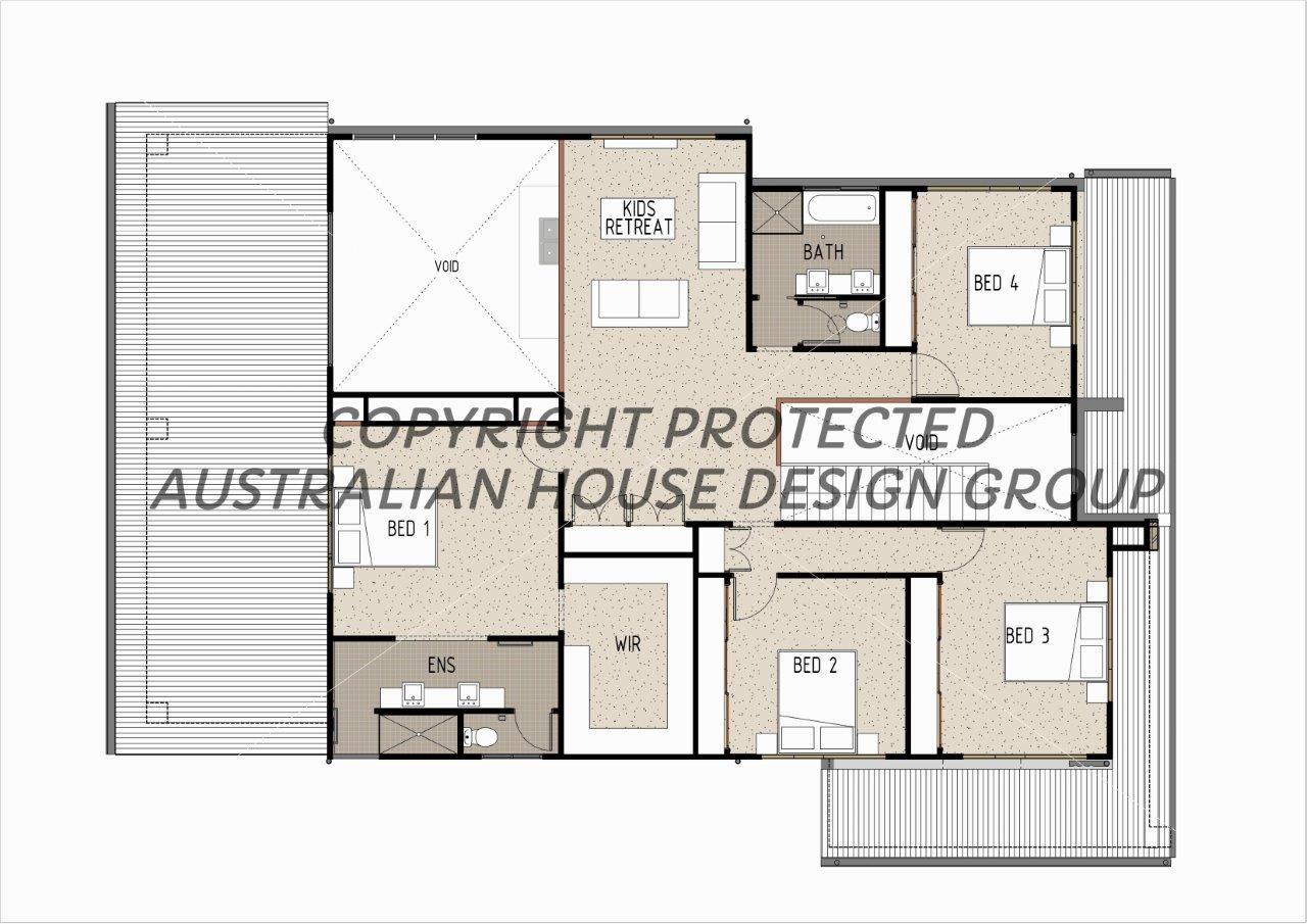 Modern Australian House Design M5022 by Australian House Design Group, exterior view showing contemporary architectural features.