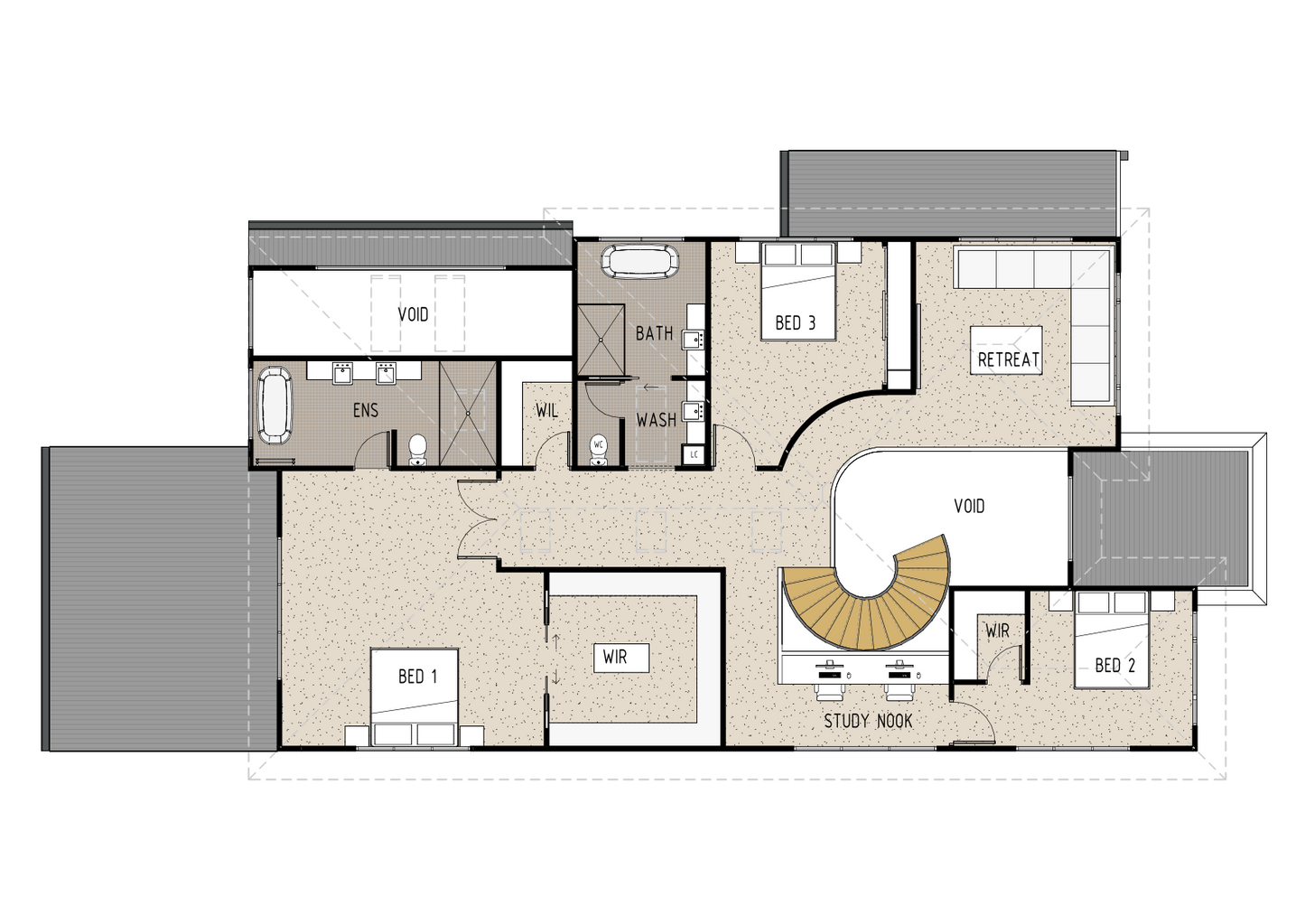 Modern classical MCL4001 house design by Australian House Design Group, featuring sleek architectural details and contemporary style.