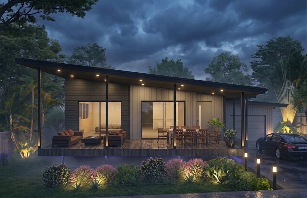 Modern Australian House Design M3004-B by Australian House Design Group, showing a sleek architectural exterior.