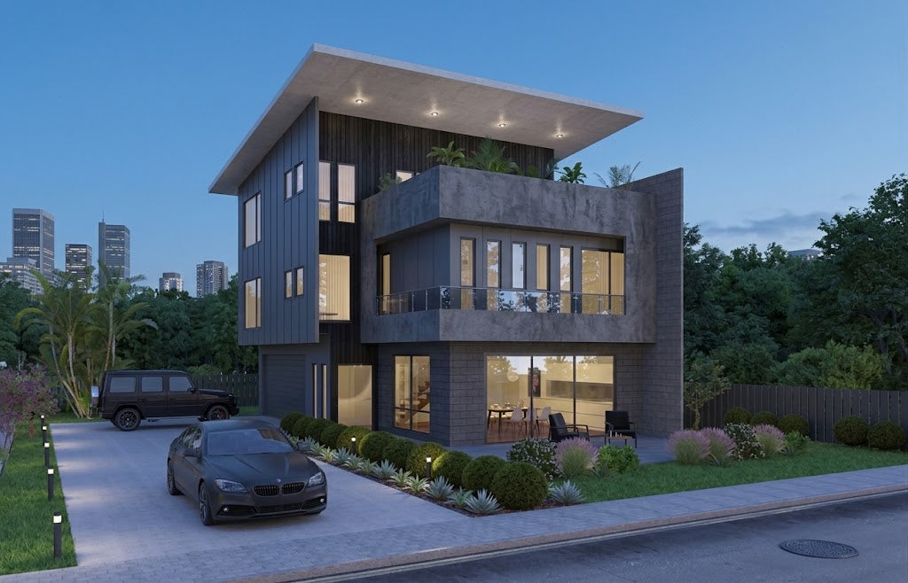 Modern Australian House Design M4038-B by Australian House Design Group, showcasing contemporary architectural features and exterior design.