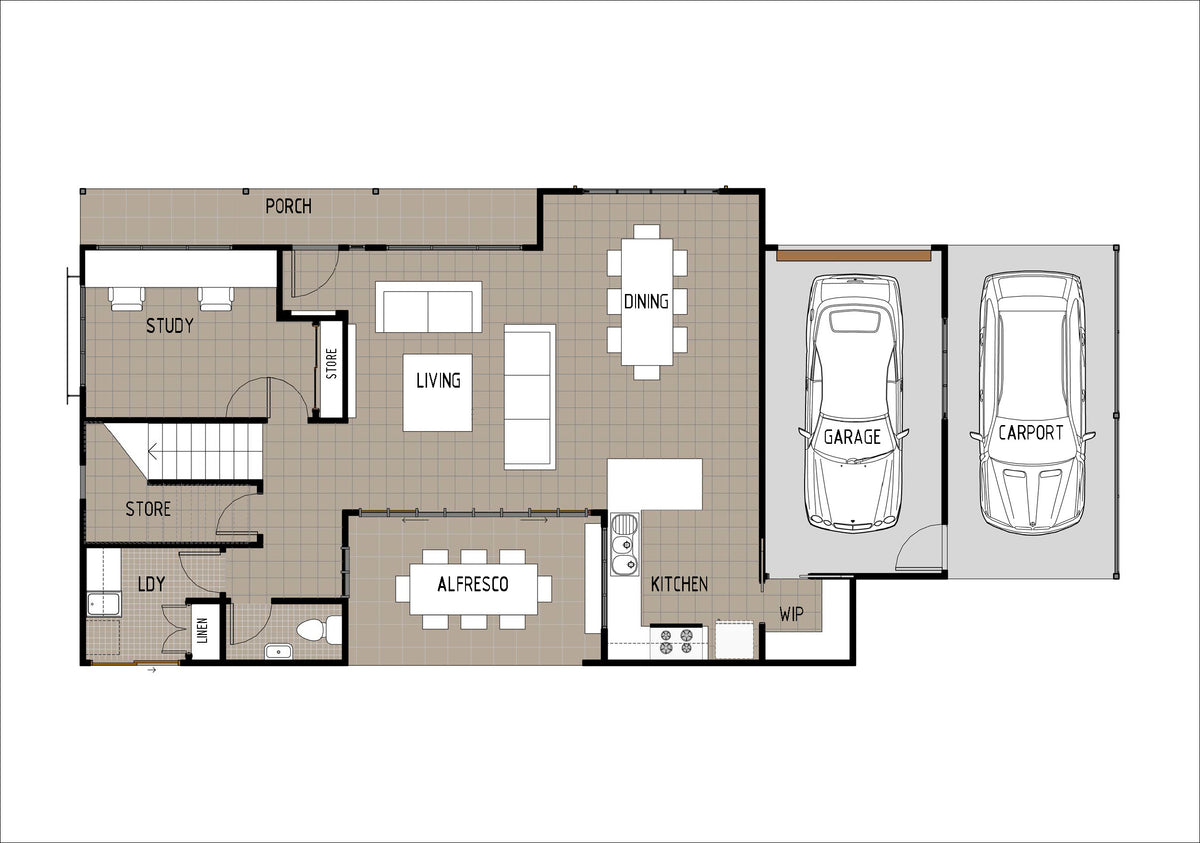 Traditional Australian House Design T3007 by Australian House Design Group, showcasing architectural layout and exterior features.