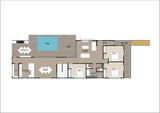 Traditional Australian House Design by Australian House Design Group, detailed architectural plan with labeled sections and measurements.