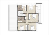 Traditional Australian House Design T4013-A model, showing the front elevation with detailed architectural features.