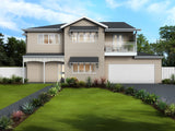 Traditional Australian House Design T4017, modern residential building with pitched roof and detailed facade, by Australian House Design Group