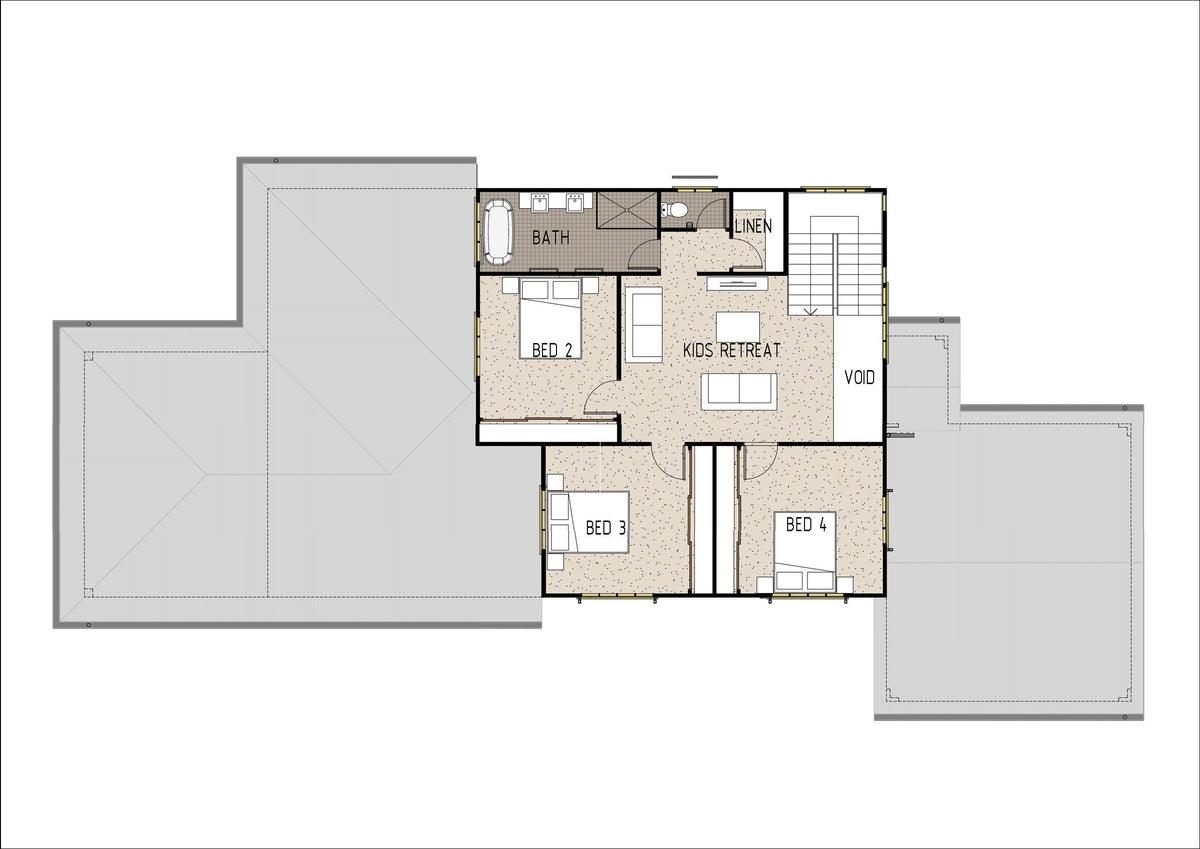 Traditional Australian House Design T4019-B by Australian House Design Group, featuring detailed exterior architectural elements.