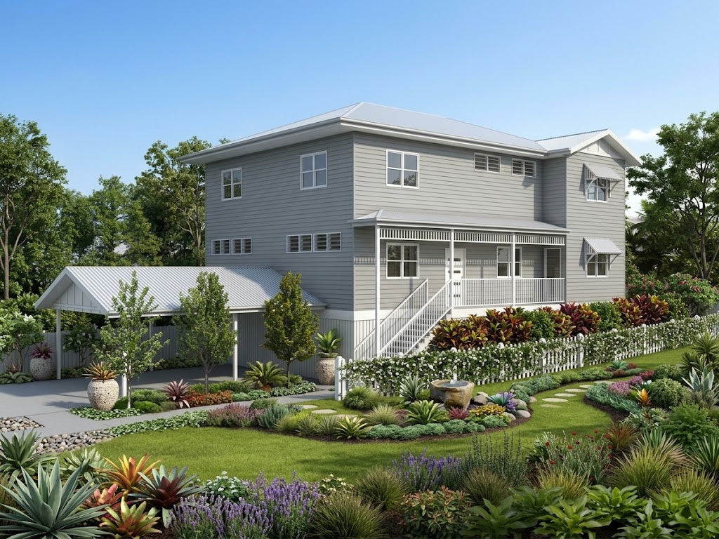 Traditional Australian House Design by Australian House Design Group, detailed front view of T4037 model.