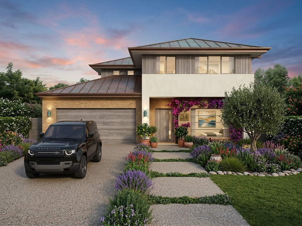 Traditional Australian House Design T4048-B by Australian House Design Group, showcasing architectural plans and exterior views.