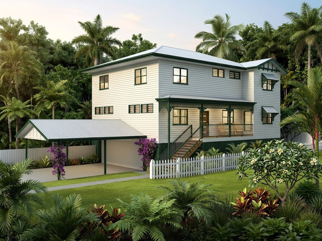 Traditional Australian House Design T5005 by Australian House Design Group, showcasing architectural plans and exterior views.