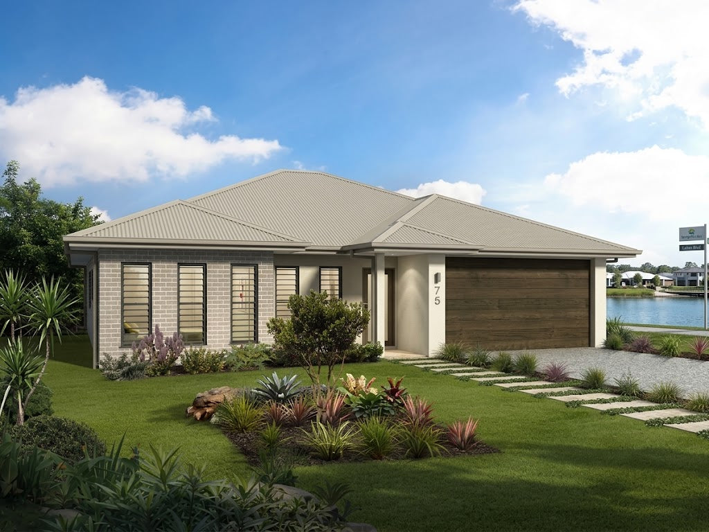 Traditional Australian House Design T5007-B rendered elevation showcasing classic architectural features and detailed exterior design.