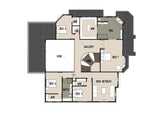 First-floor view of the Hamptons-style Australian House Design Group H4001 home model.