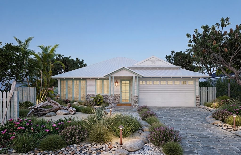 Hamptons-style Australian House Design H4022 by Australian House Design Group, featuring a coastal-inspired exterior and elegant architecture.