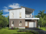 Modern small lot home by Australian House Design Group featuring sleek design and contemporary architecture.