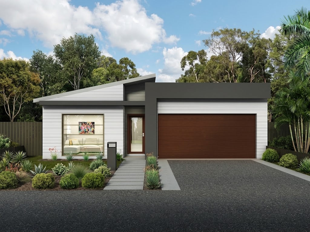 Modern small lot house design by Australian House Design Group, featuring contemporary architectural details.