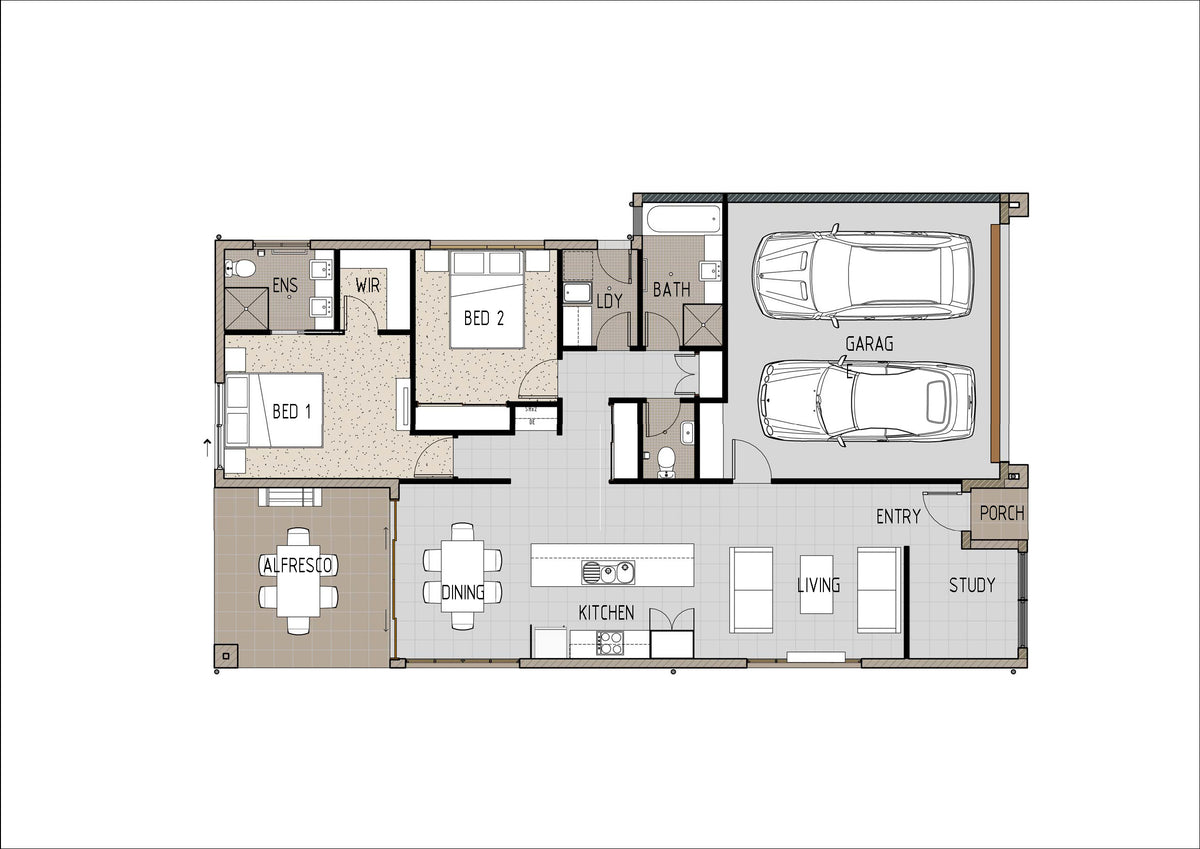 Small lot modern design by Australian House Design Group, featuring sleek architecture and contemporary styling.