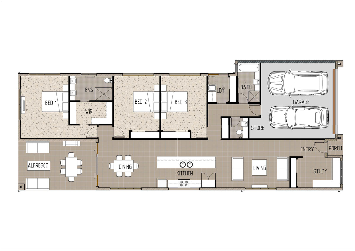 Modern small lot house design by Australian House Design Group featuring sleek architecture and clean lines.