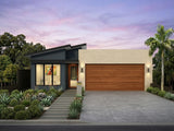Modern small lot Australian House Design Group home exterior with clean lines and contemporary architectural details.