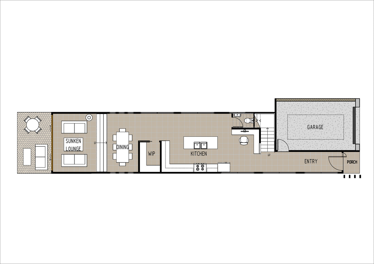 Modern small lot home design by Australian House Design Group, featuring contemporary architecture and stylish exterior details.