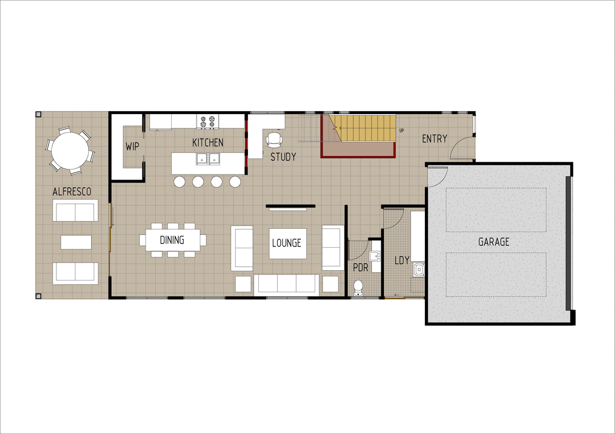 Australian House Design Group SL4007 small lot house plan, detailed architectural drawing on page 1.