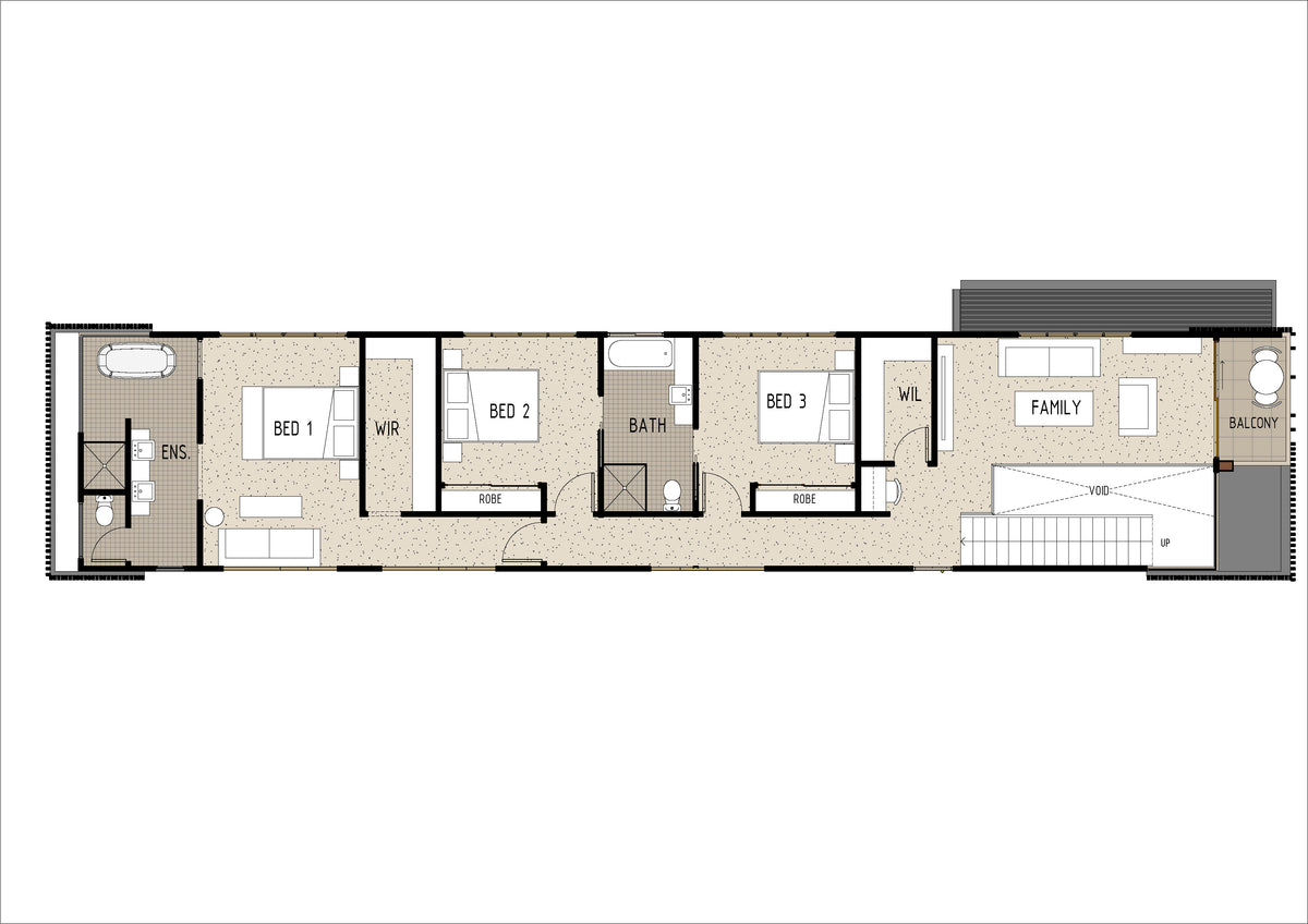 Australian House Design Group SL4008 small lot house plans, detailed blueprint and layout on page 2.