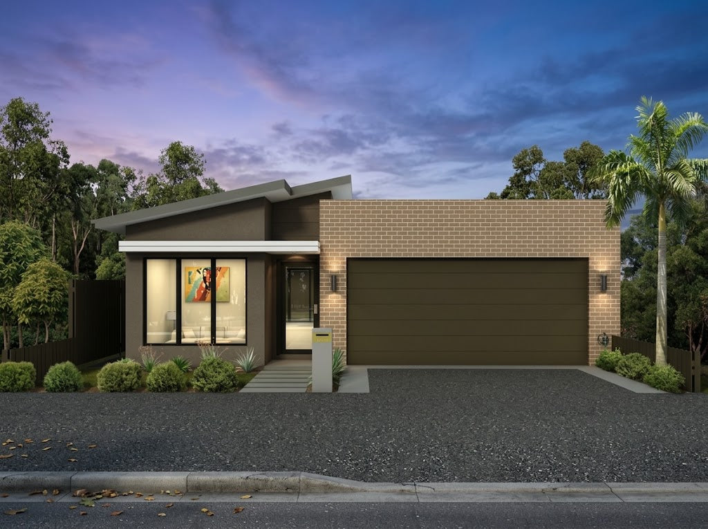 Modern small lot home design by Australian House Design Group, featuring contemporary architecture and stylish exterior details.