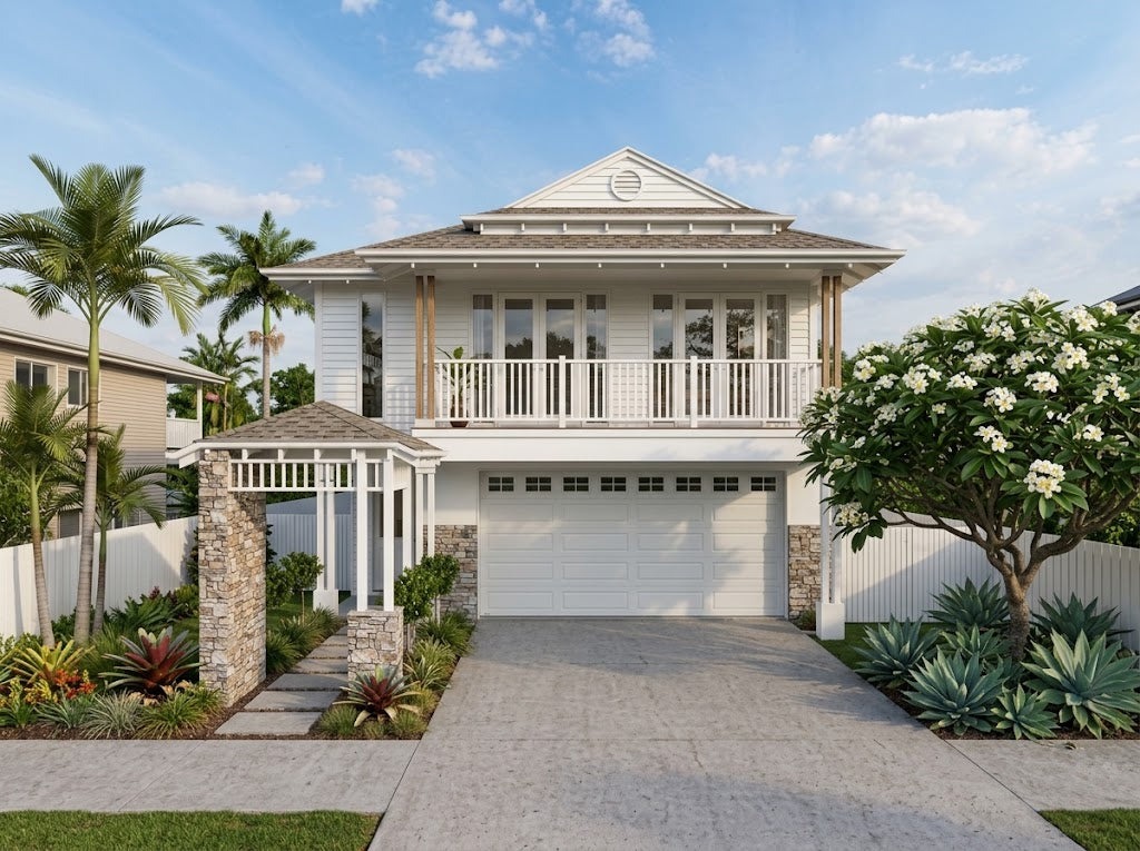 Hamptons-style Australian House Design H4019 by Australian House Design Group featuring coastal-inspired architecture and elegant details.