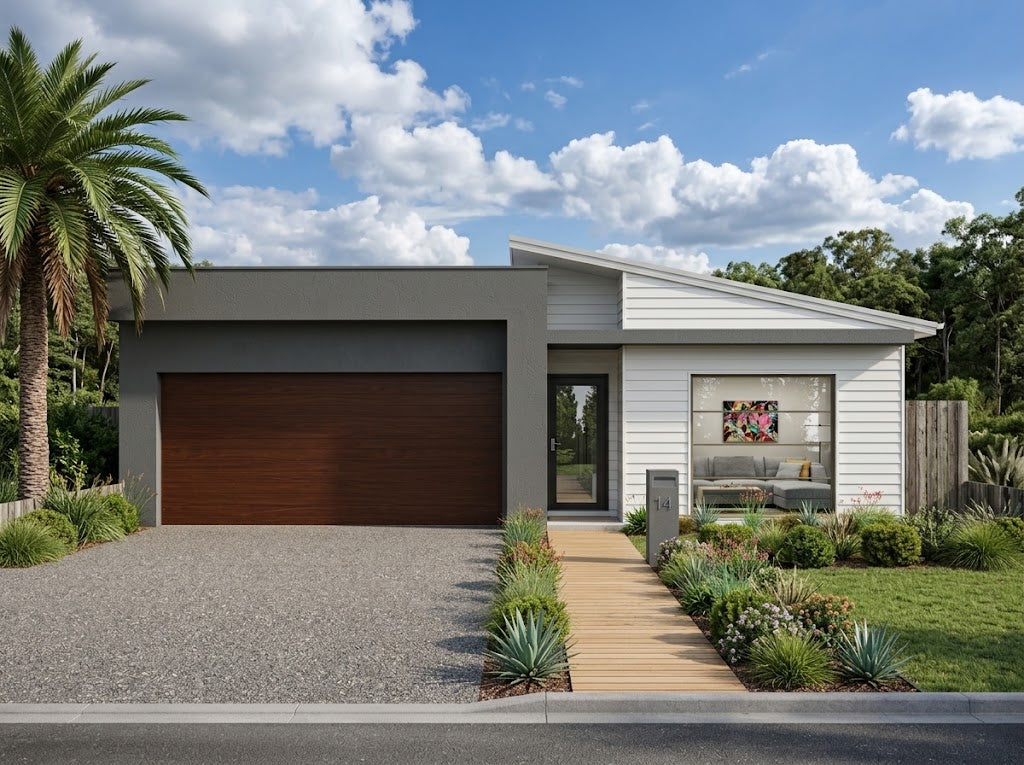 Modern Australian House Design by Australian House Design Group, featuring sleek architecture and contemporary exterior details.