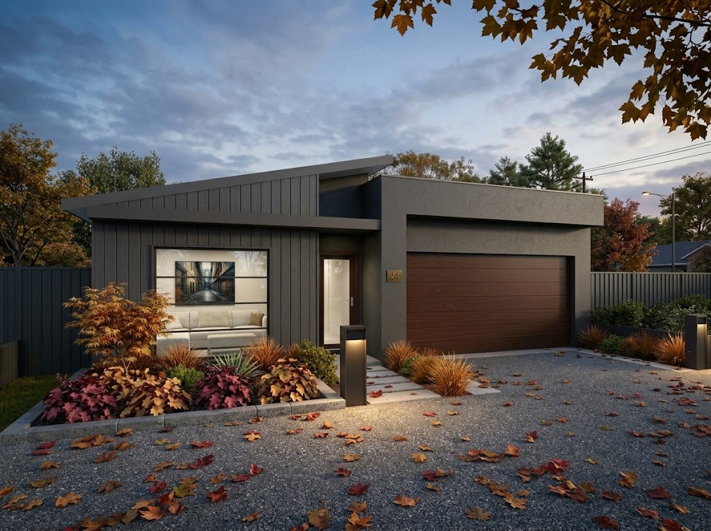 Modern house design by Australian House Design Group featuring contemporary architecture and stylish exterior details.