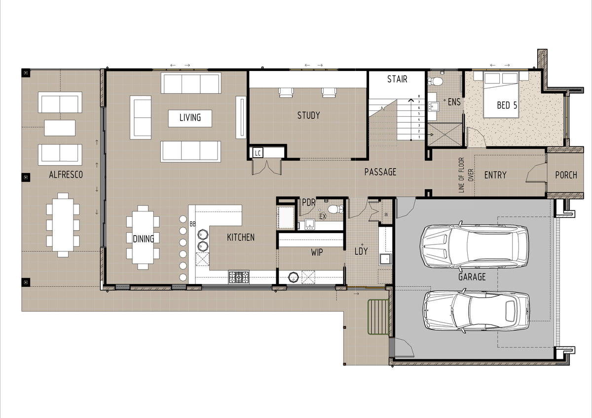 Modern Australian House Design M5009 by Australian House Design Group, showcasing contemporary architecture and exterior features.