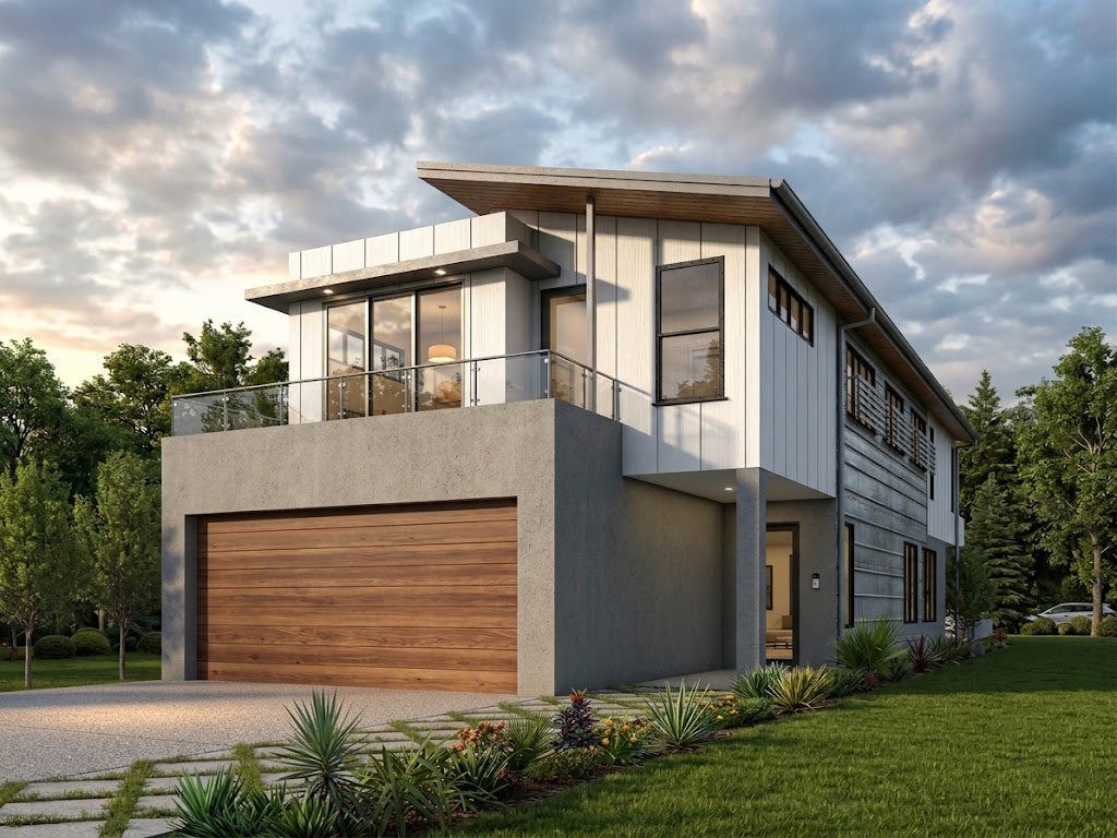 Modern Australian House Design M5012 by Australian House Design Group, showcasing contemporary architectural exterior.