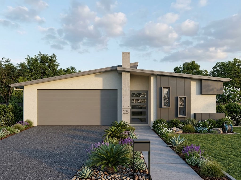 Modern Australian House Design M6001 featuring sleek architecture and contemporary exterior details.