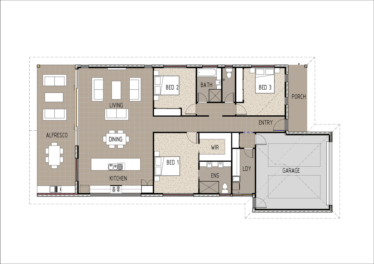 Traditional Australian House Design by Australian House Design Group with colorful ground floor exterior view.