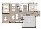 Traditional T4001 ground floor plan by Australian House Design Group, showcasing detailed layout and architectural design.
