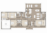 Traditional T4040 floor plan by Australian House Design Group showing detailed layout of rooms and exterior design.