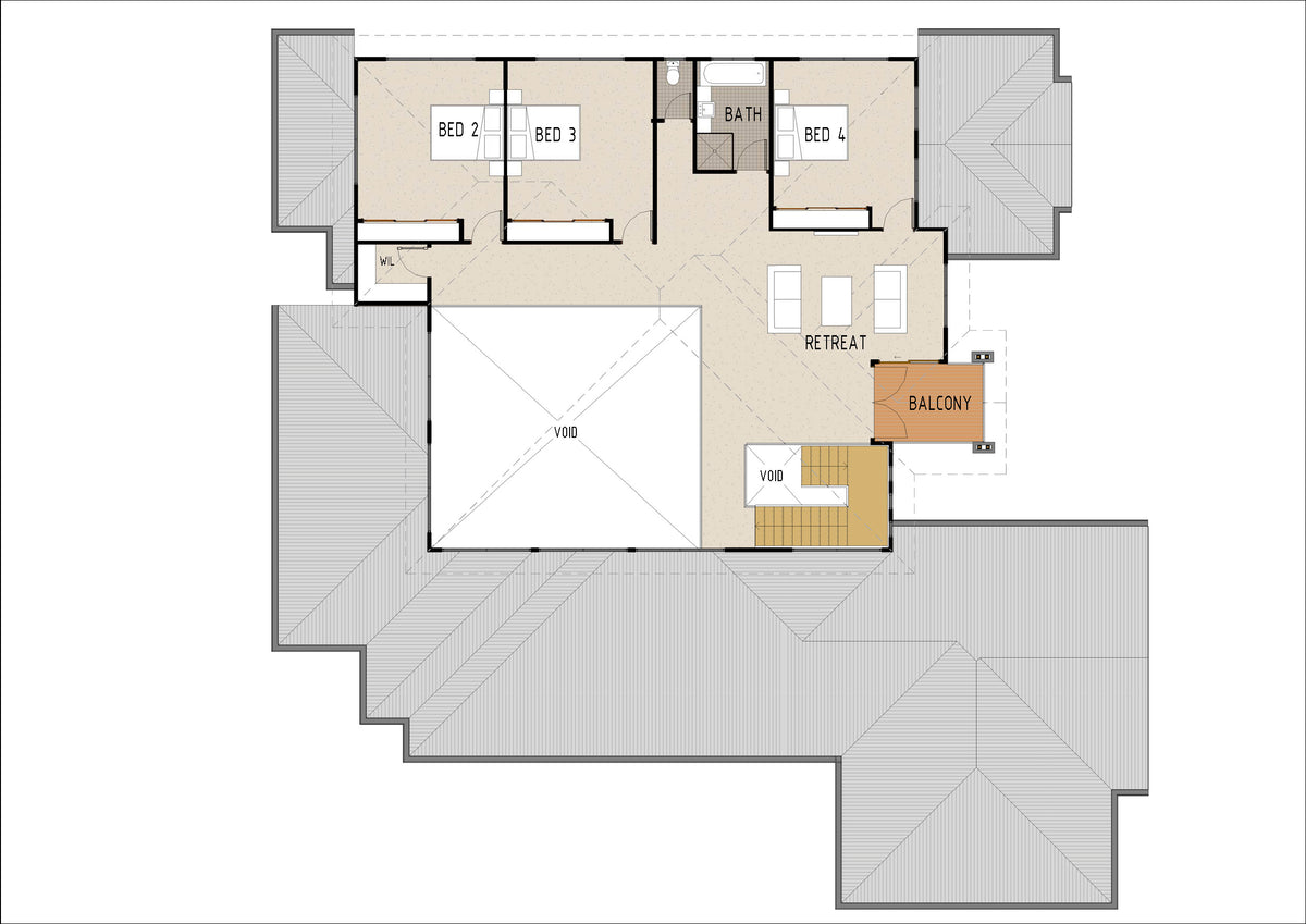 Traditional Australian House Design plan T5014-A from Australian House Design Group, featuring detailed architectural layout.