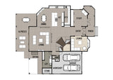 Ground floor view of the Hamptons H4001 house plan by Australian House Design Group, showing elegant exterior architecture.